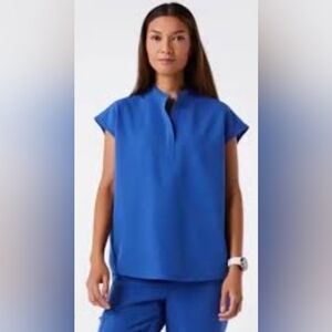 Figs Rafaela Oversized Blue Scrub Top Size XXS